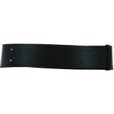 Women's wide genuine leather belt with a round cross buckle SOLAINE