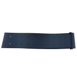 Women's wide genuine leather belt with a round cross buckle SOLAINE