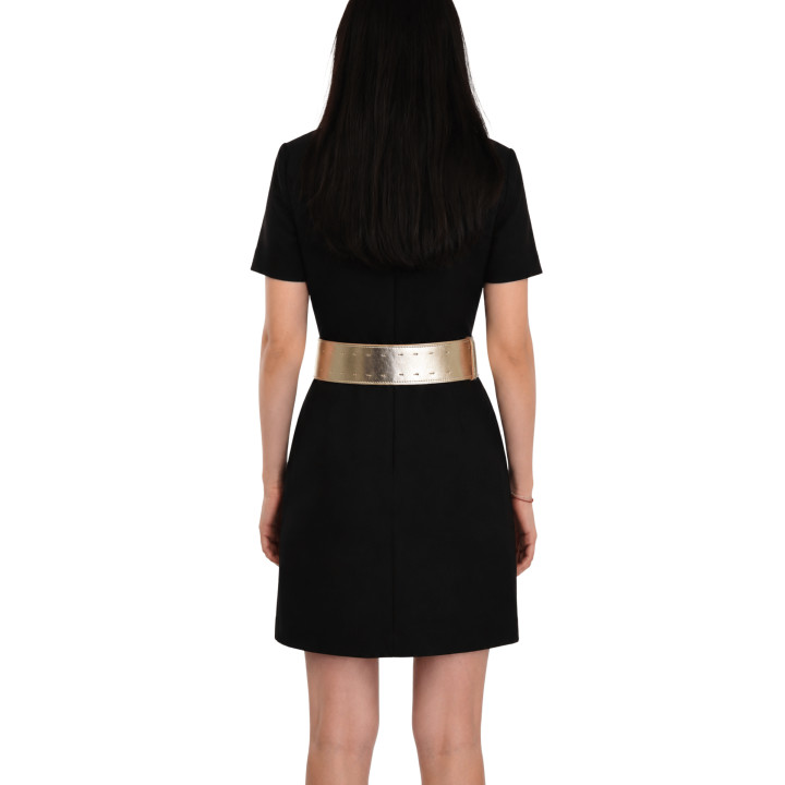 FASHIONGEN Ceinture large femme boucle ronde croisé VANESSA