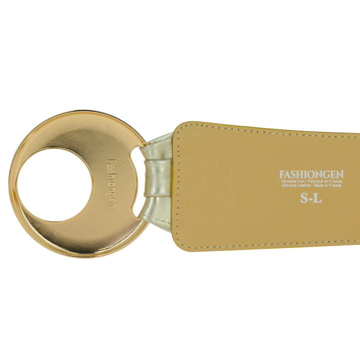 FASHIONGEN Ceinture large femme boucle ronde croisé VANESSA