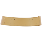 Women's wide genuine leather belt with a round cross buckle SOLAINE