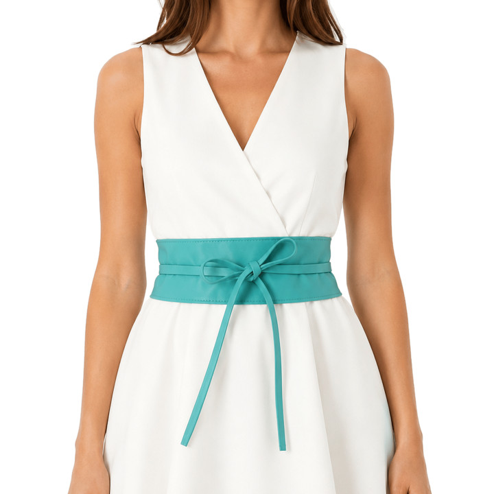 Ceinture femme Obi Cuir d'Italie, fabriqué en France, CASSIANE