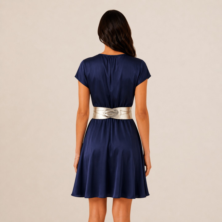Woman Italian leather Obi belt, CASSIANE