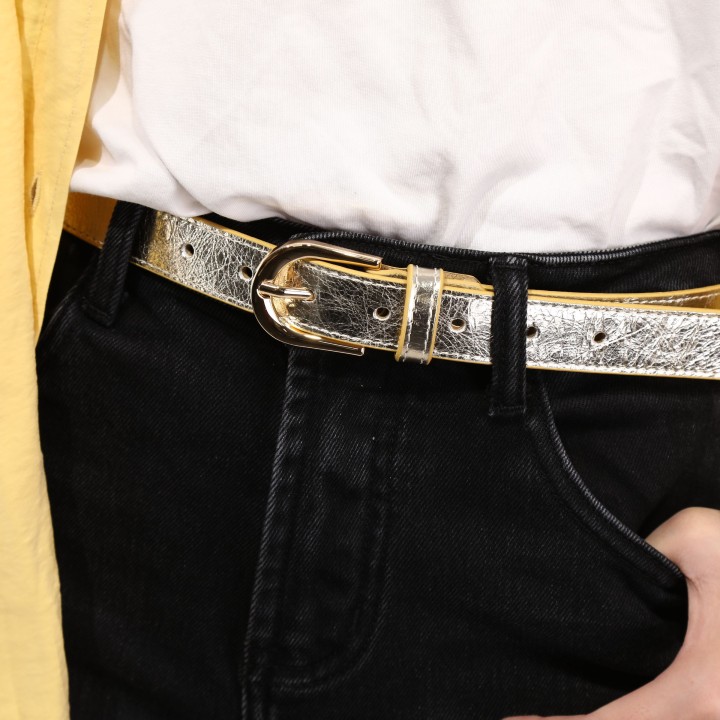 Ceinture pour femme en Cuir Italien, LUNA, Fabriqué en France