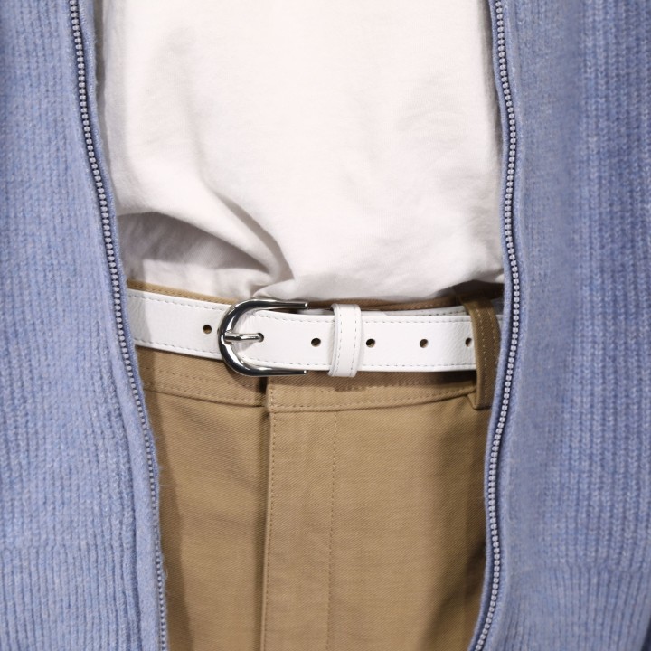 Women genuine Italian leather belt LUNA, Made in France