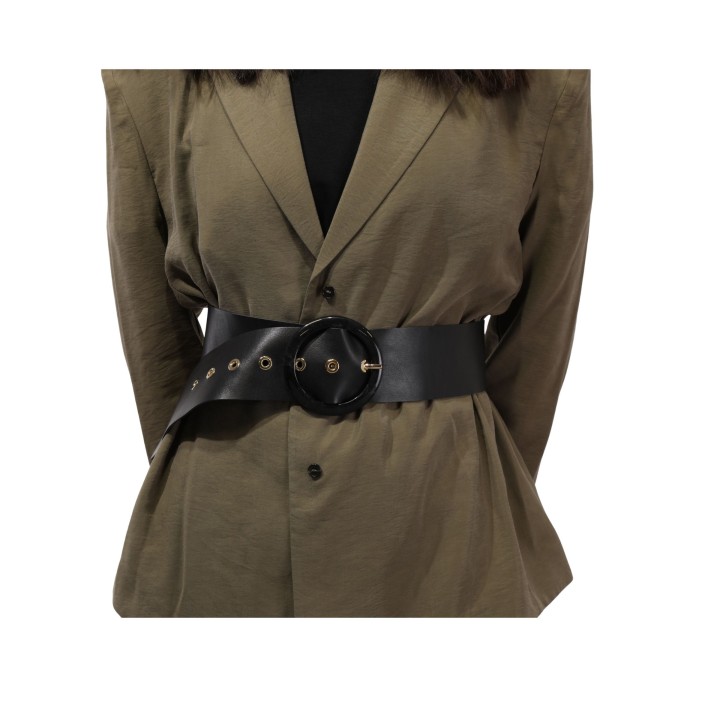 Wide Women's Belt in Full Grain Leather made in FRANCE, ESTIENNE