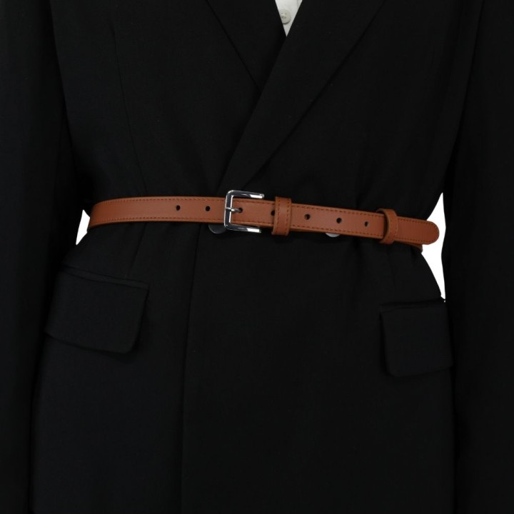Ceinture femme 2 cm Véritable CUIR ITALIEN, LINDA