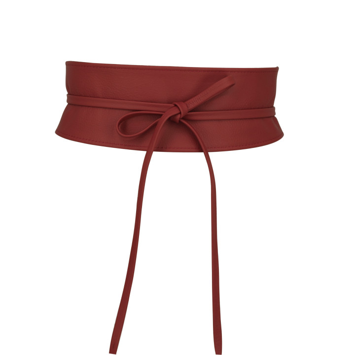 Ceinture femme Obi Cuir d'Italie, fabriqué en France, CASSIANE