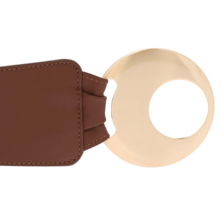 FASHIONGEN Ceinture large femme boucle ronde croisé VANESSA