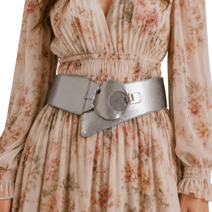 VANESSA leatherette large belt