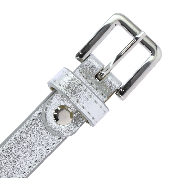 Ceinture femme 2 cm Véritable CUIR ITALIEN, LINDA