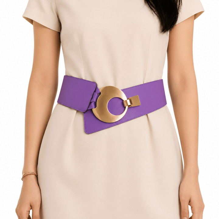 VANESSA leatherette large belt