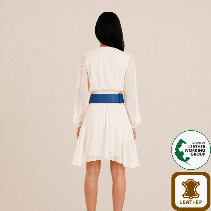 FASHIONGEN Ceinture large femme boucle ronde croisé VANESSA