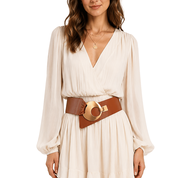 VANESSA leatherette large belt